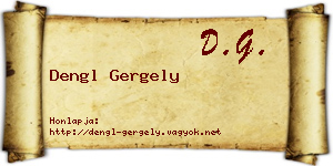 Dengl Gergely névjegykártya